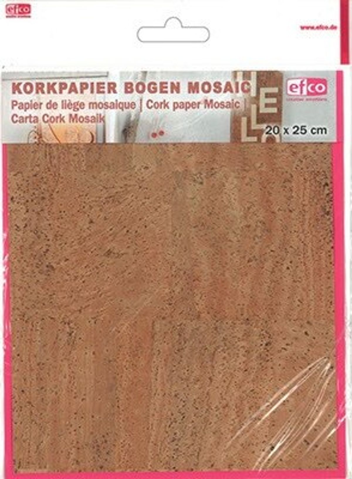 Kork Papir Mosaik 20x25cm 1 Ark