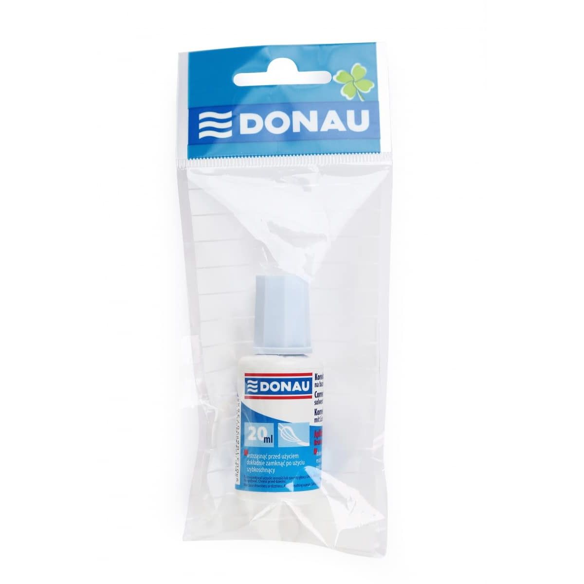 Korrektionsvæske DONAU, penselapplikator, 20ml, polybag 10 stk.