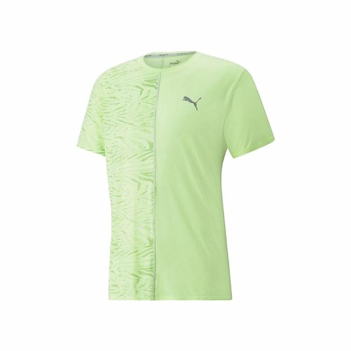 Kortærmet Sport T-shirt Puma Run Graphic Limegrøn M