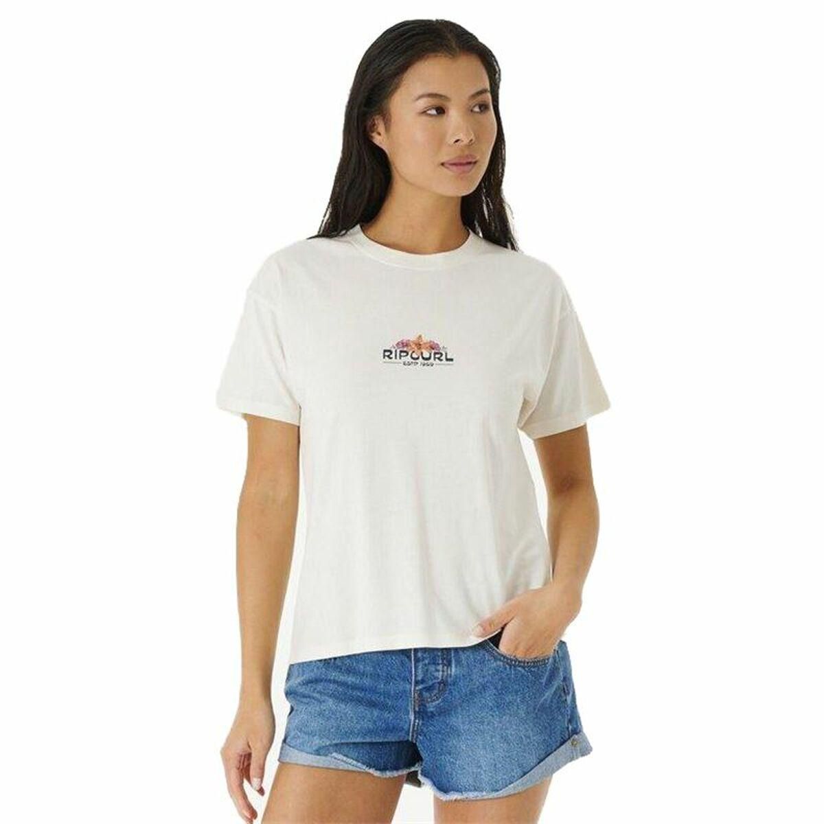 Kortærmet T-shirt Rip Curl Sun Relaxed Hvid M