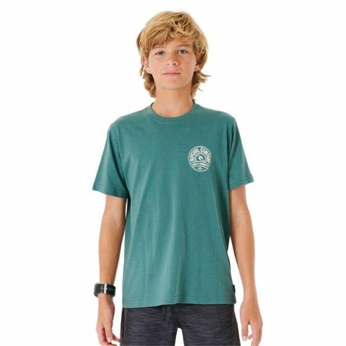 Kortærmet T-shirt til Børn Rip Curl Stapler Blå 8 år