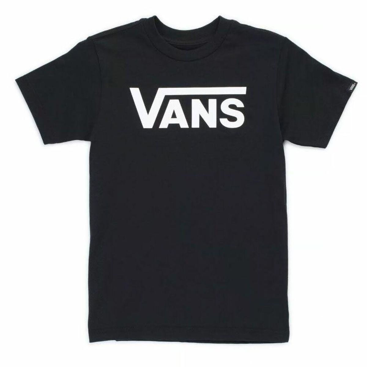 Kortærmet T-shirt til Børn Vans Drop V Boys Sort XL