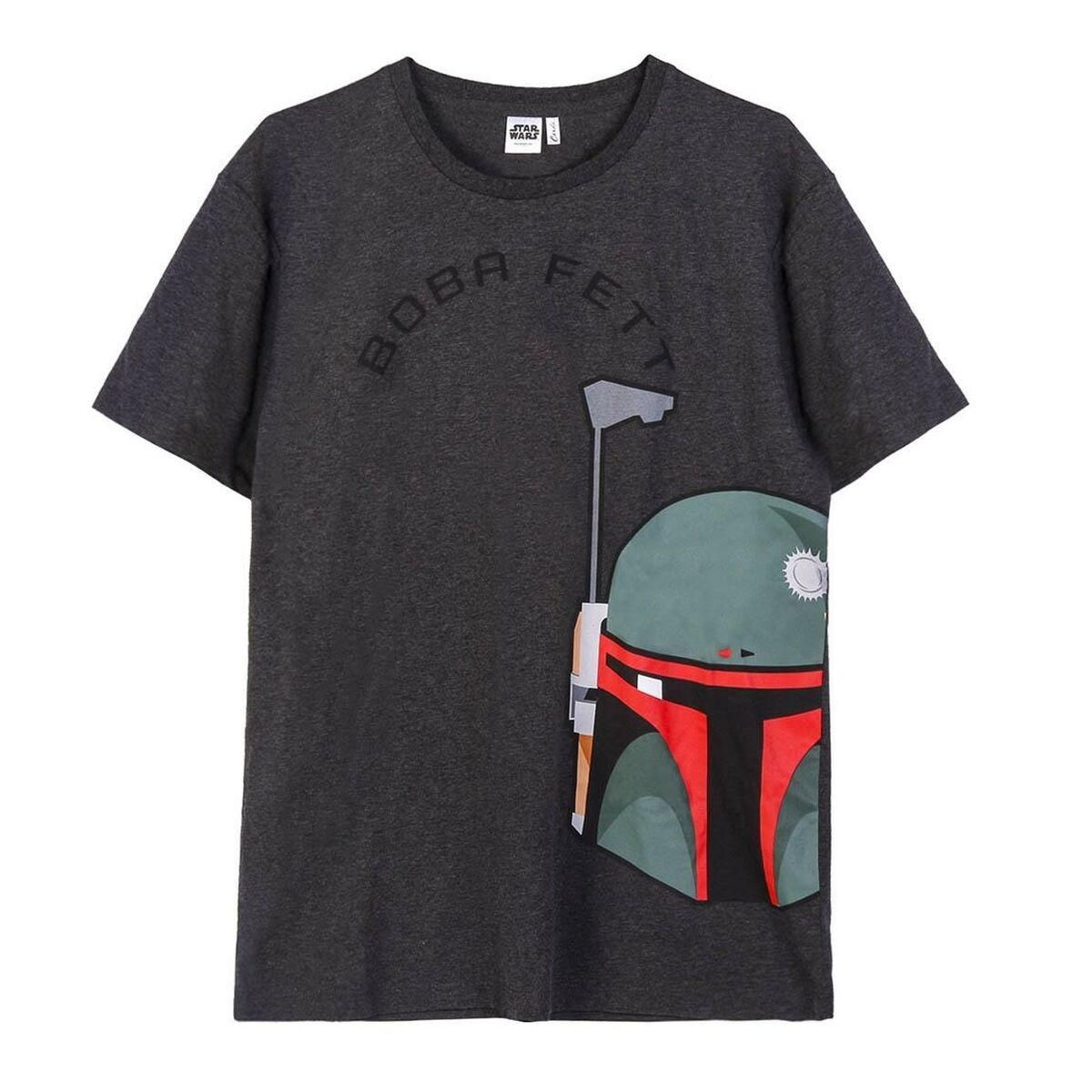 Kortærmet T-shirt til Mænd Boba Fett Grå Mørkegrå Voksne S