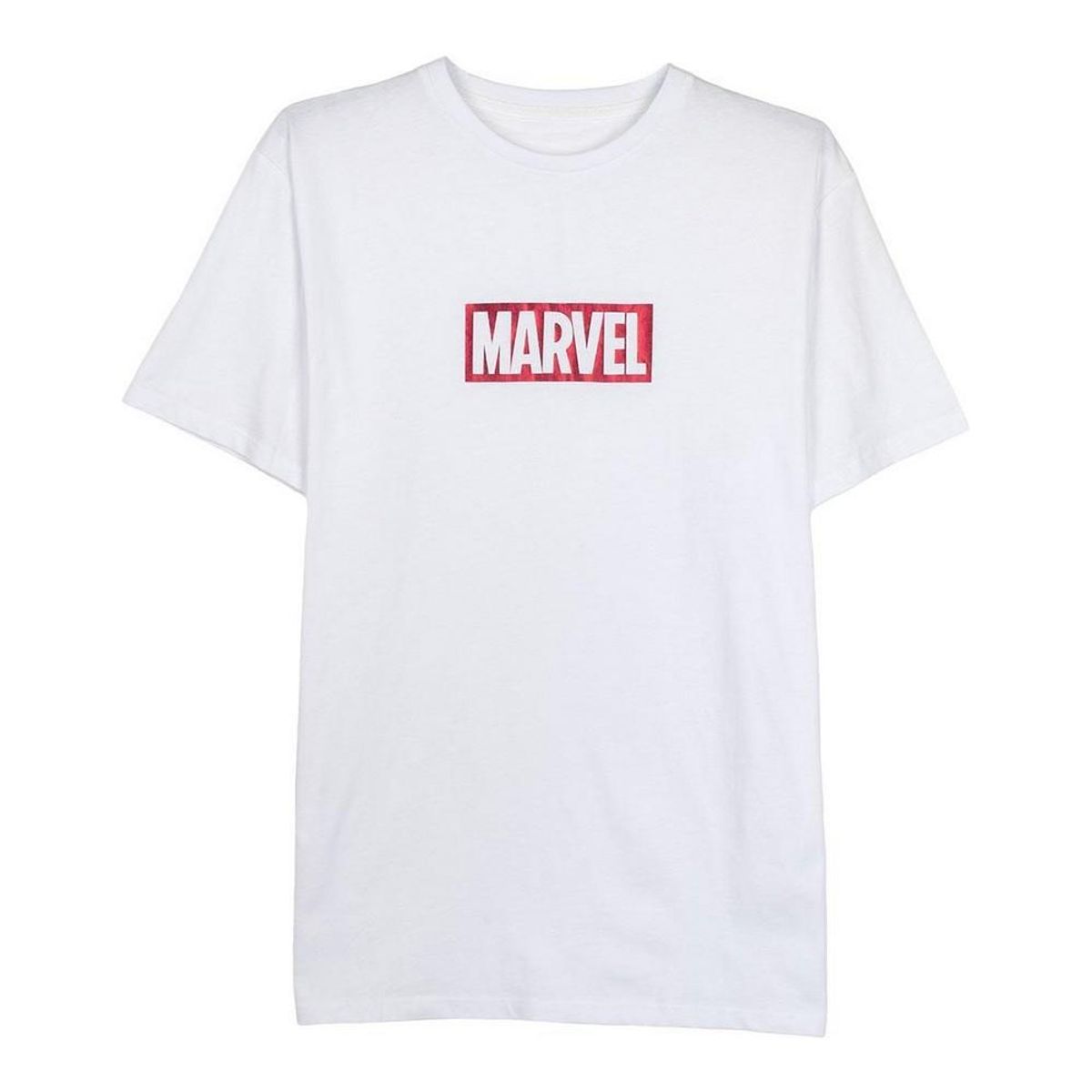 Kortærmet T-shirt til Mænd Marvel Hvid Voksne M