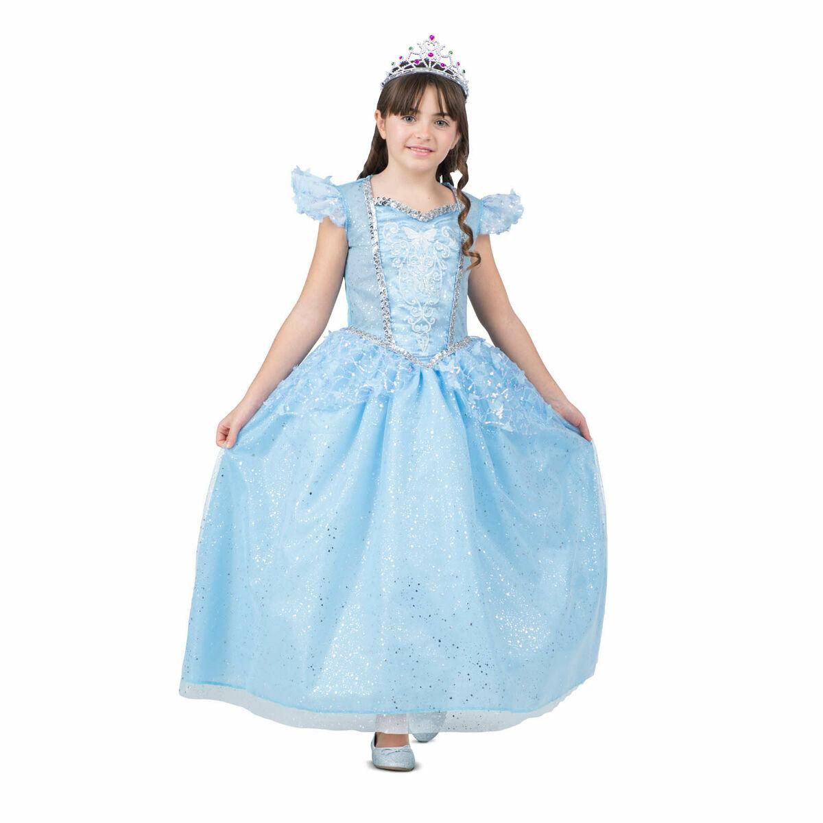 Kostume til voksne Blå Prinsesse (3 Dele) 7-9 år