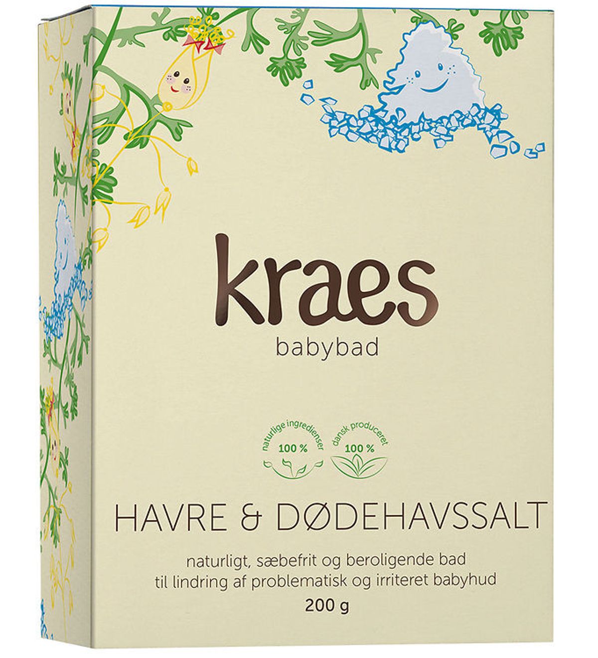 Kraes Babybad - Havre & Dødehavssalt - 200 g