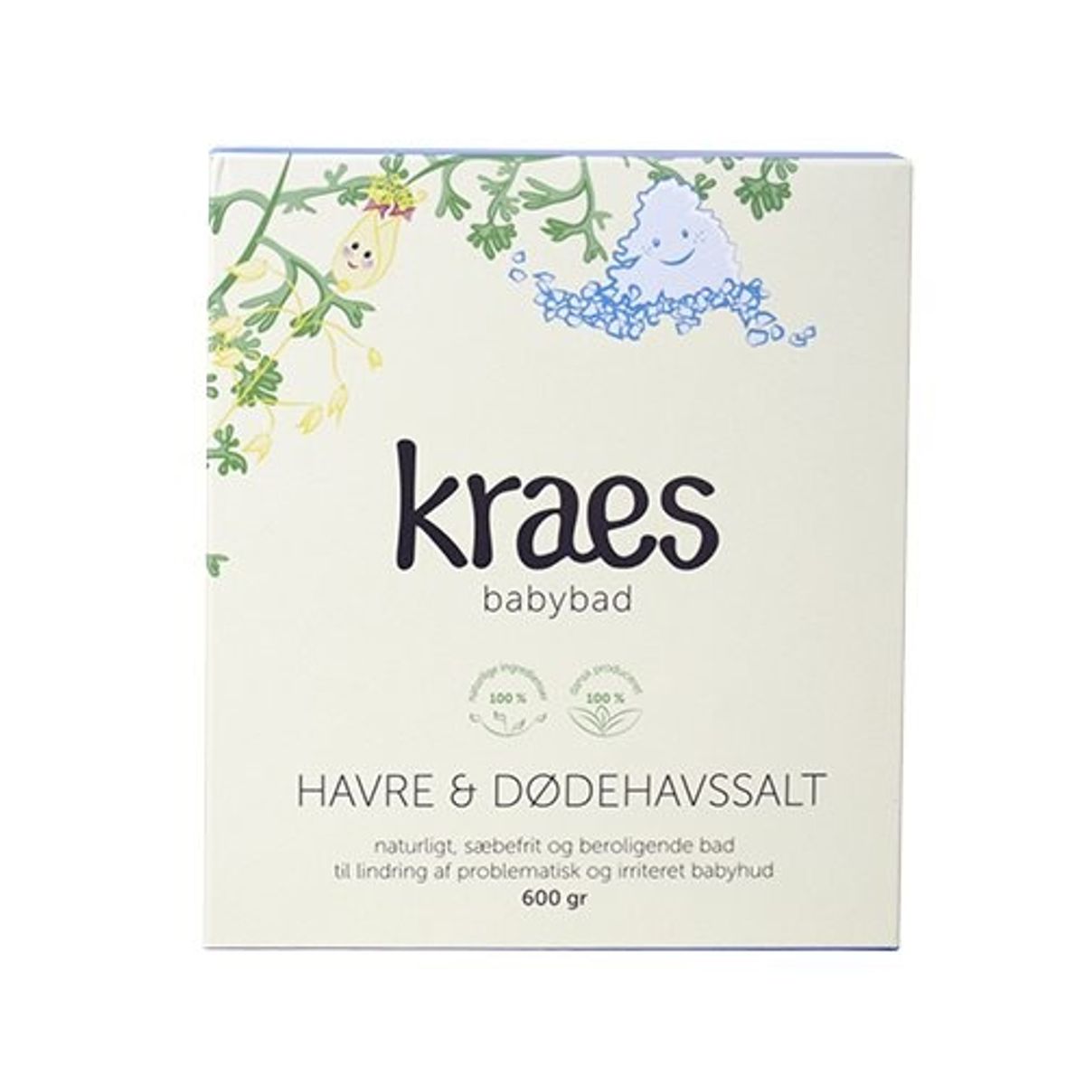 KRAES babybad havre & dødehavssalt - 600 gram