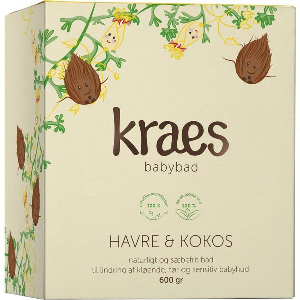 KRAES Babybad Havre & Kokos 600 gr.