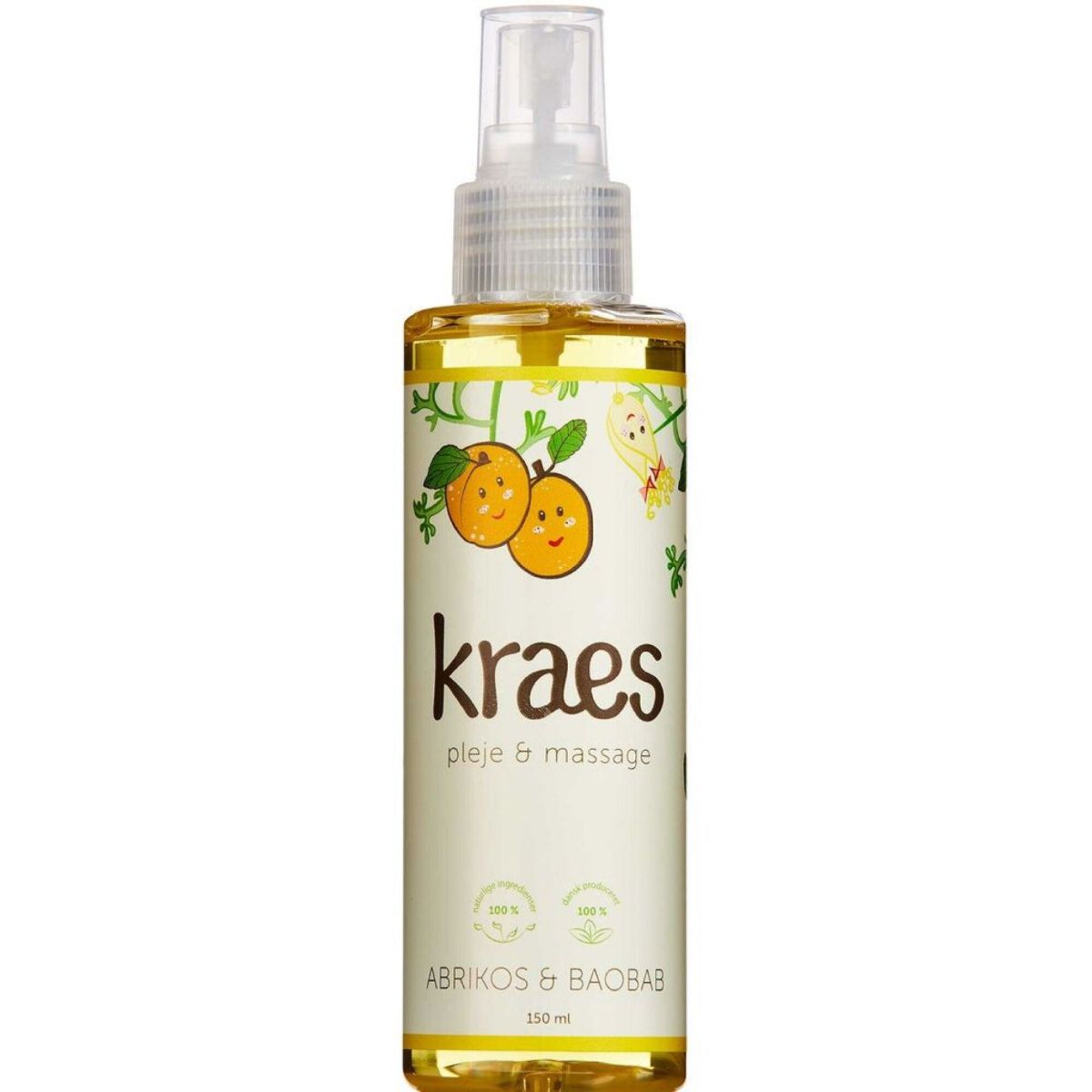 Kraes pleje & massage abrikos & baobab 150ml