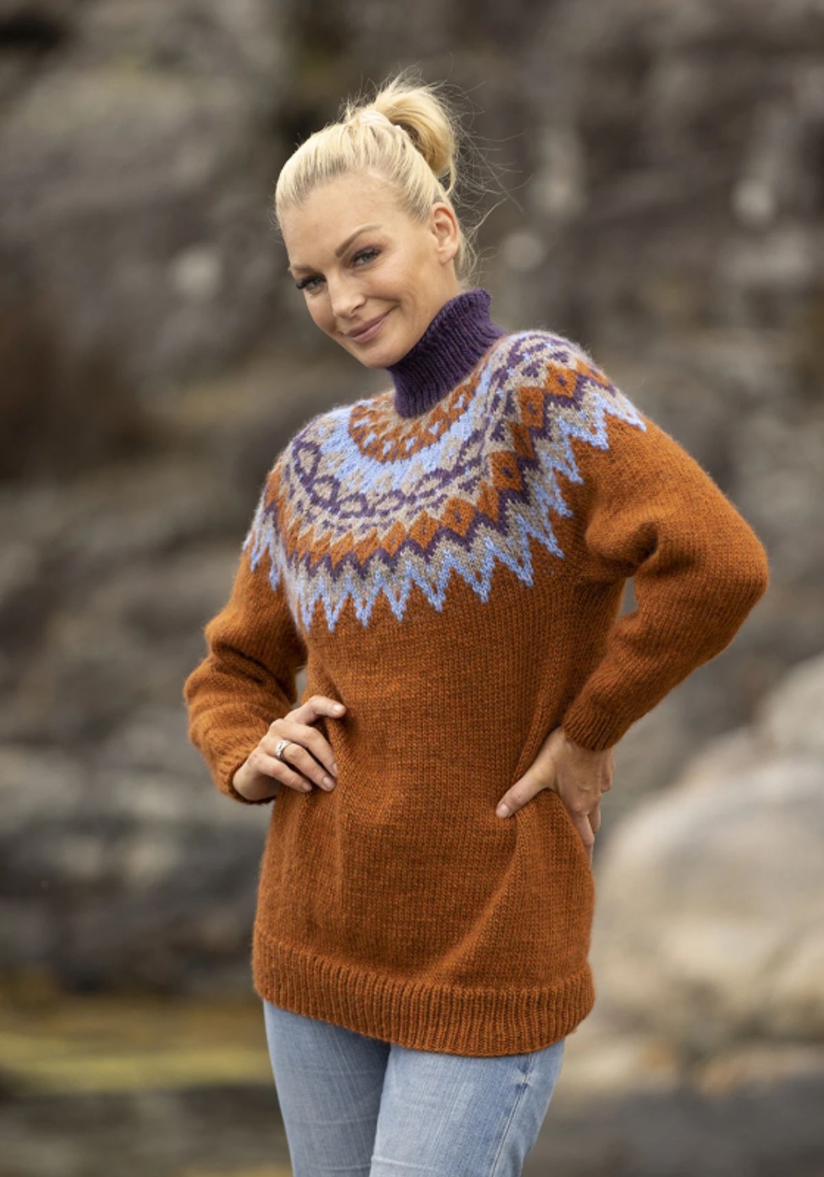 "Kraft" genser- Viking Design 2329-1i Kit - XS-XXL - Viking Wool, fra Viking