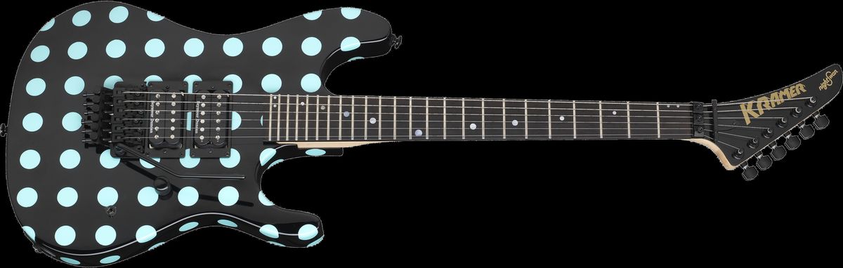 Kramer Guitars NightSwan El-guitar (Black with Blue Polka Dots)