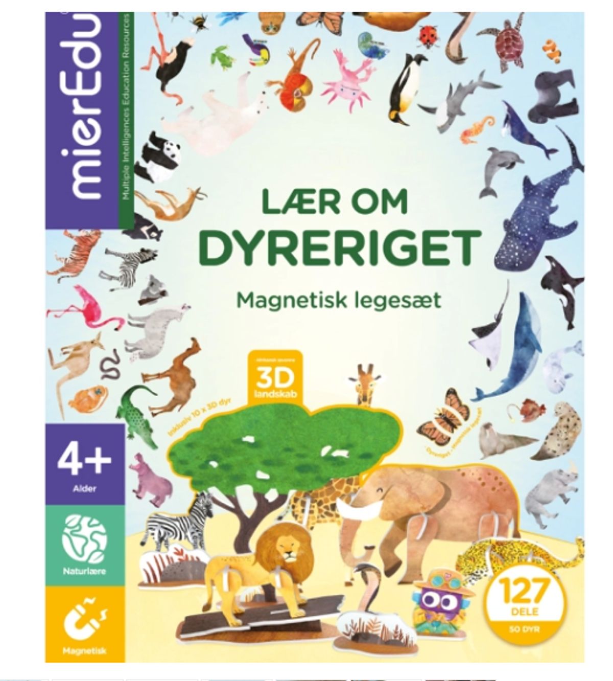 Kreativt magnetisk legesæt fra mierEdu - Dyreriget (Dansk)