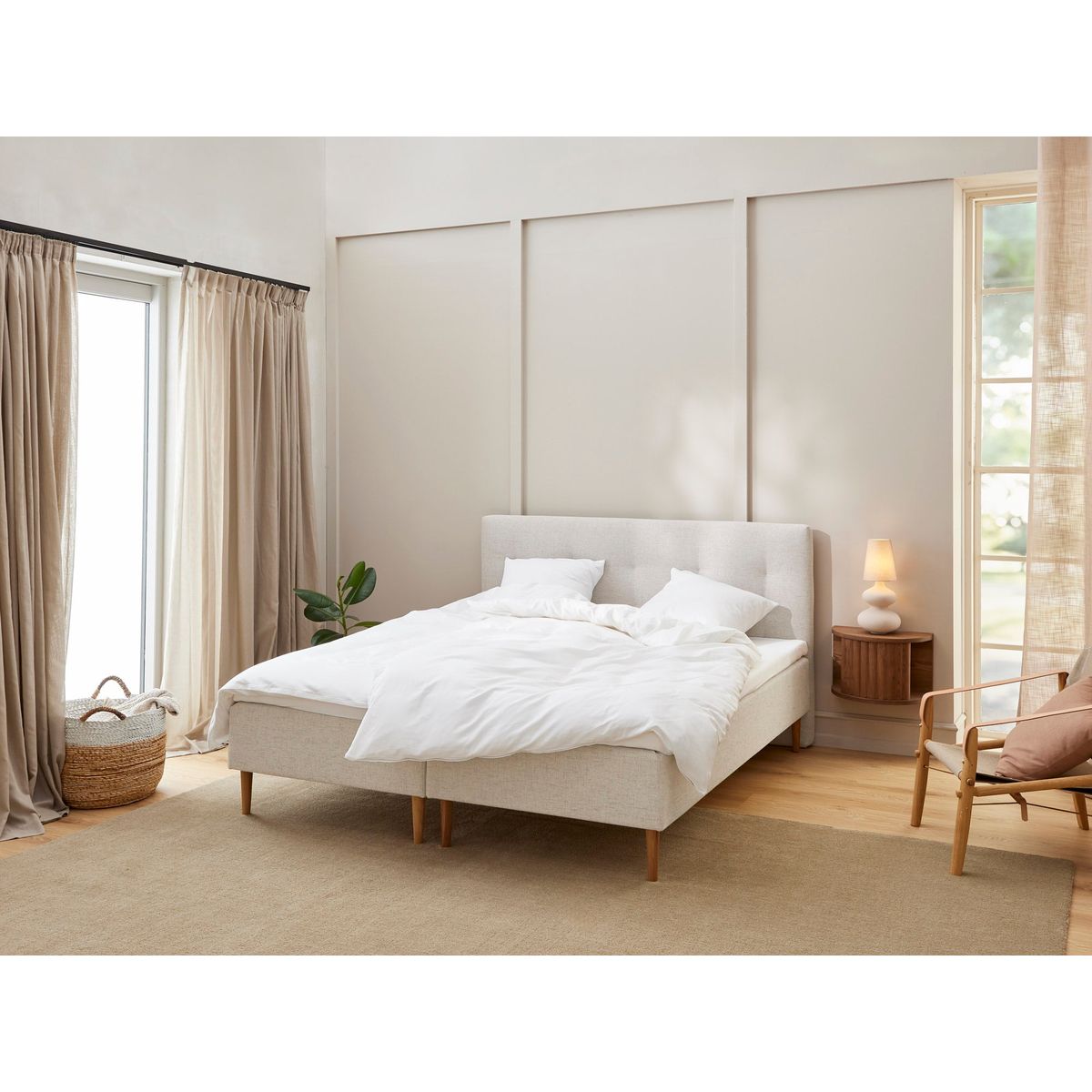 Krone - Komfort | Boxmadras (Sand) 180x210 cm.