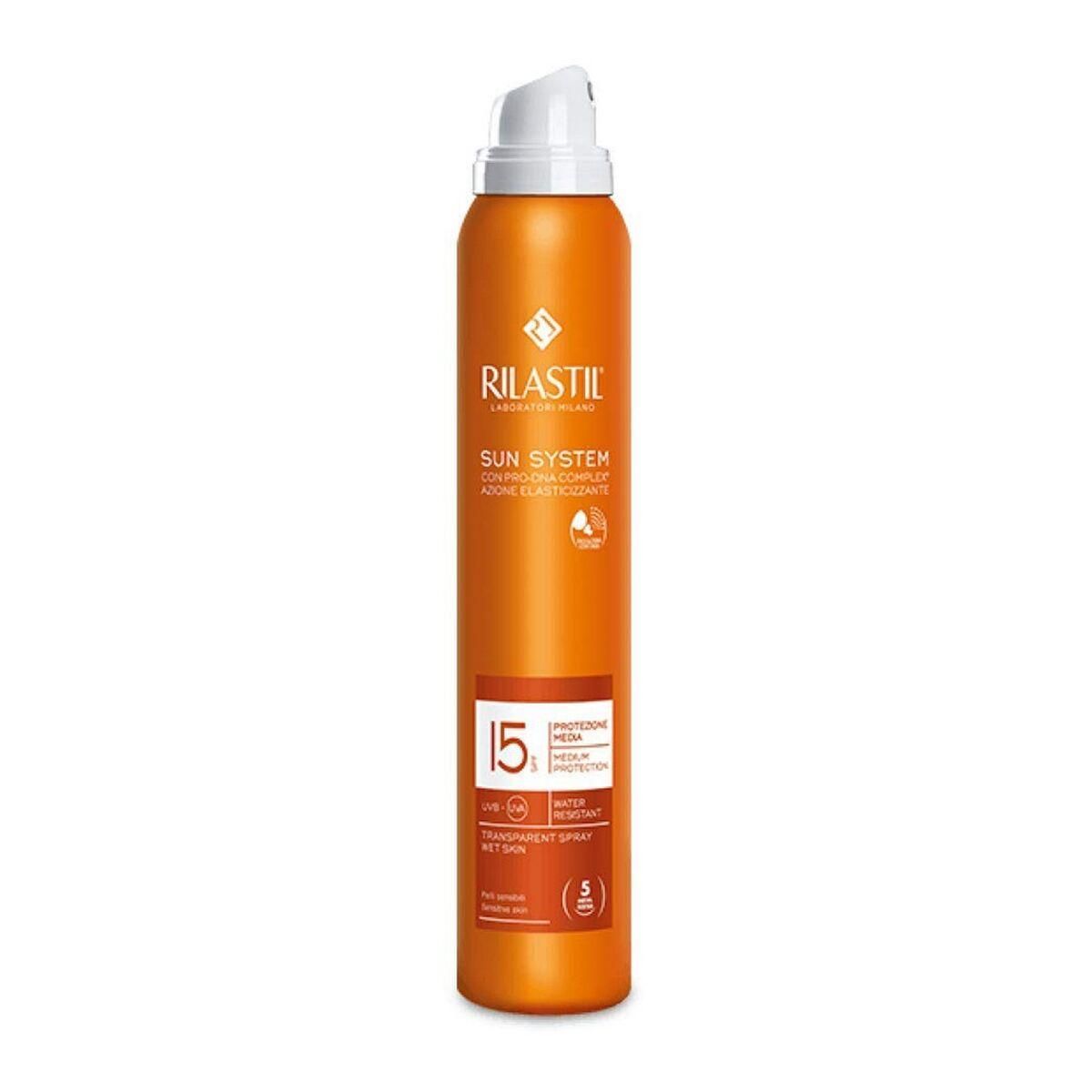 Krop solcreme spray Rilastil Sun System Gennemsigtig Spf 50+ (200 ml)