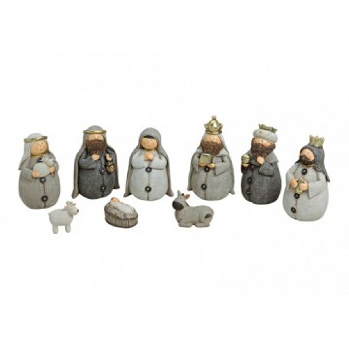 Krybbespil med 9 buttede figurer - Kristne figurer - GodKarmaShop