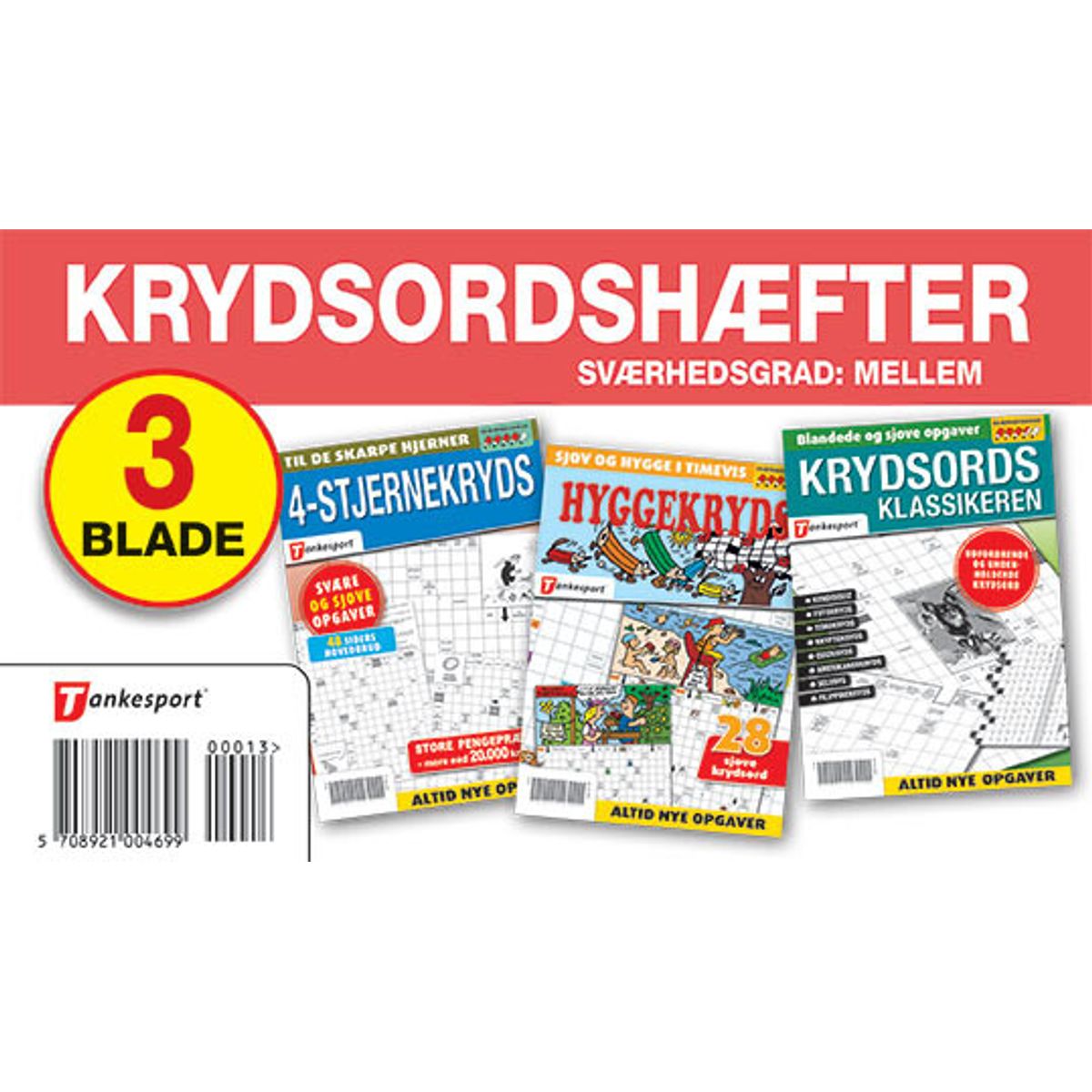 Krydsords Samleposer Med 3 Blade. Sværhedsgrad Mellem *** - Keesing - Bog