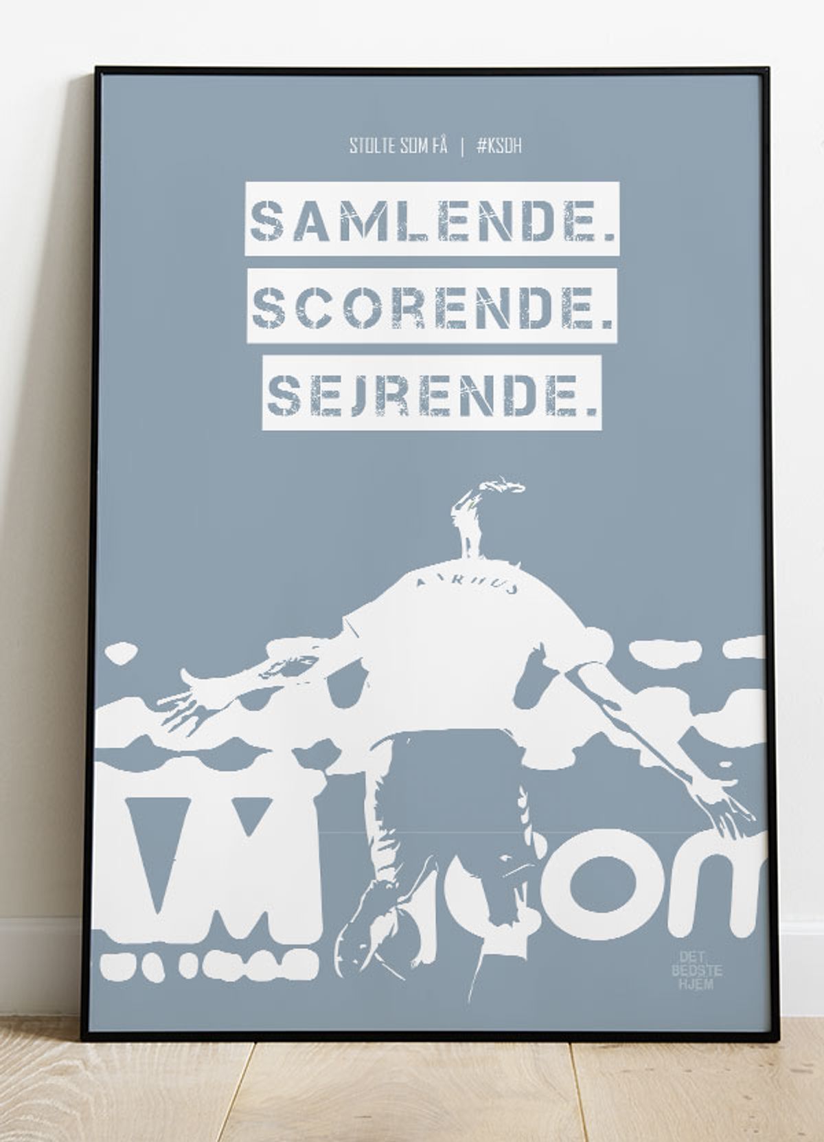 KSDH fodboldplakat - Samlende - blå - 30 x 40 cm - Kr. 219,-