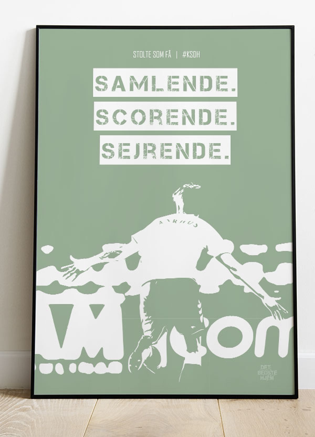 KSDH fodboldplakat - Samlende - grøn - 30 x 40 cm - Kr. 219,-