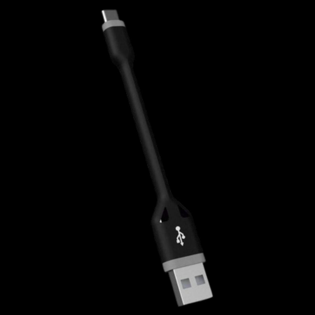 KSIX USB-A til USB-C Sort 10cm