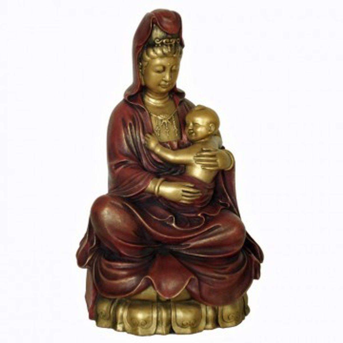 Kuan-Yin med baby - Buddha Kuan-Yin figurer - GodKarmaShop