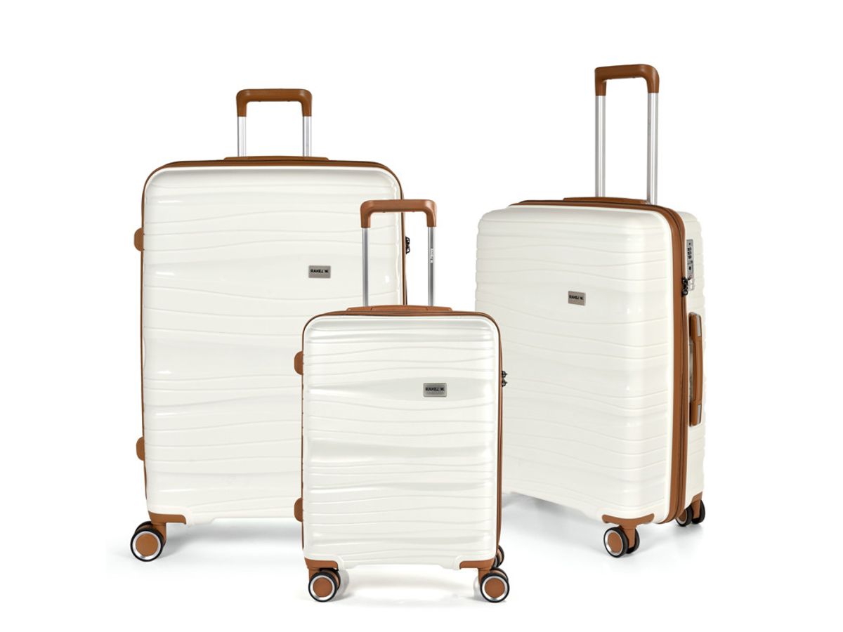 Kuffertsæt Rakelw Travel Alfrida 20"-24"-28" Hvid