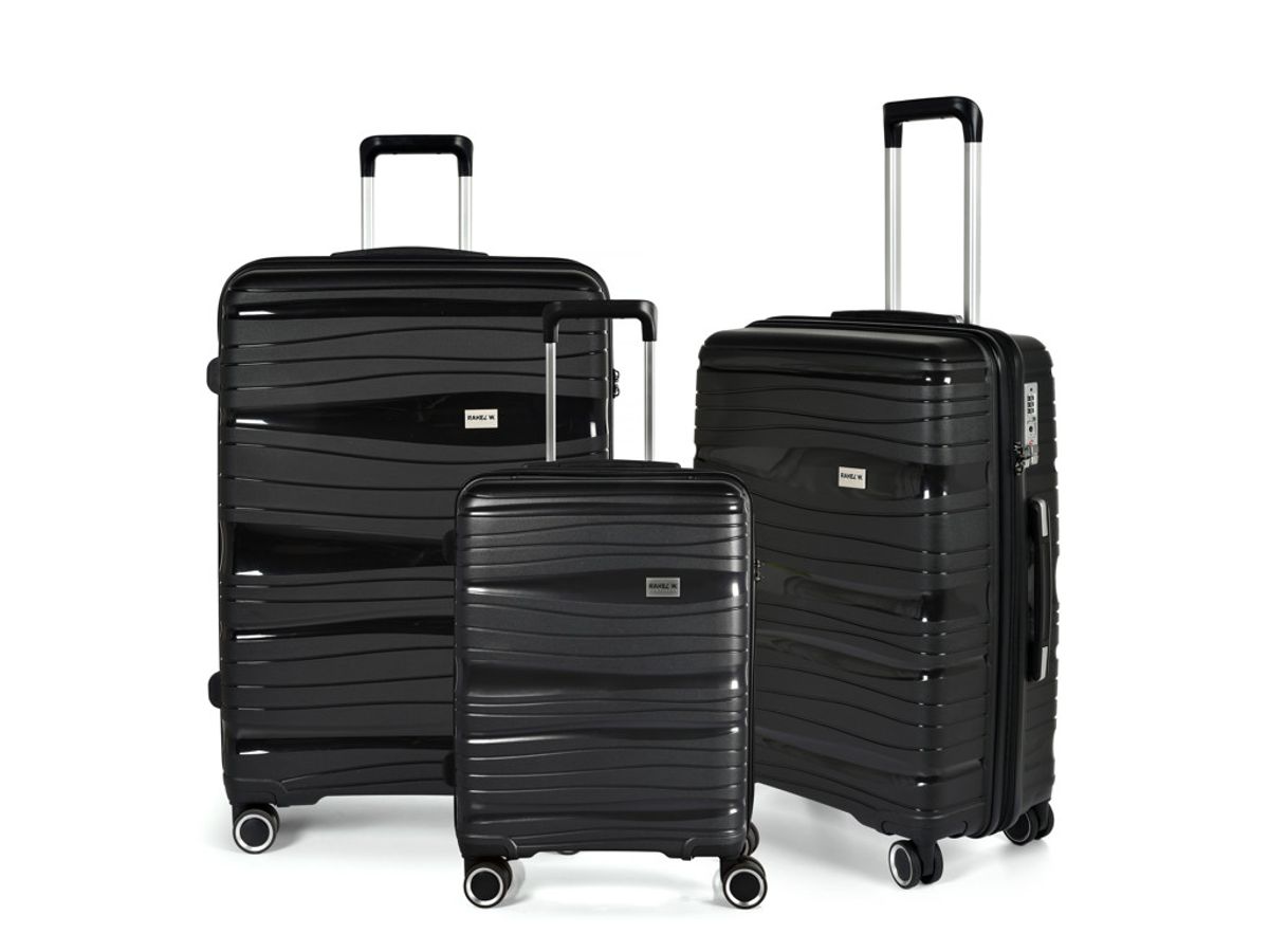 Kuffertsæt Rakelw Travel Alfrida 20"-24"-28" Sort