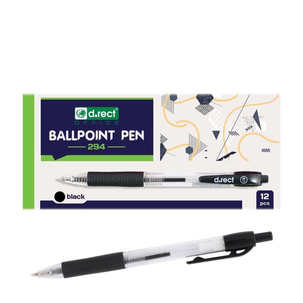 Kuglepen BALLPOINT, Type 294 Sort 12 stk