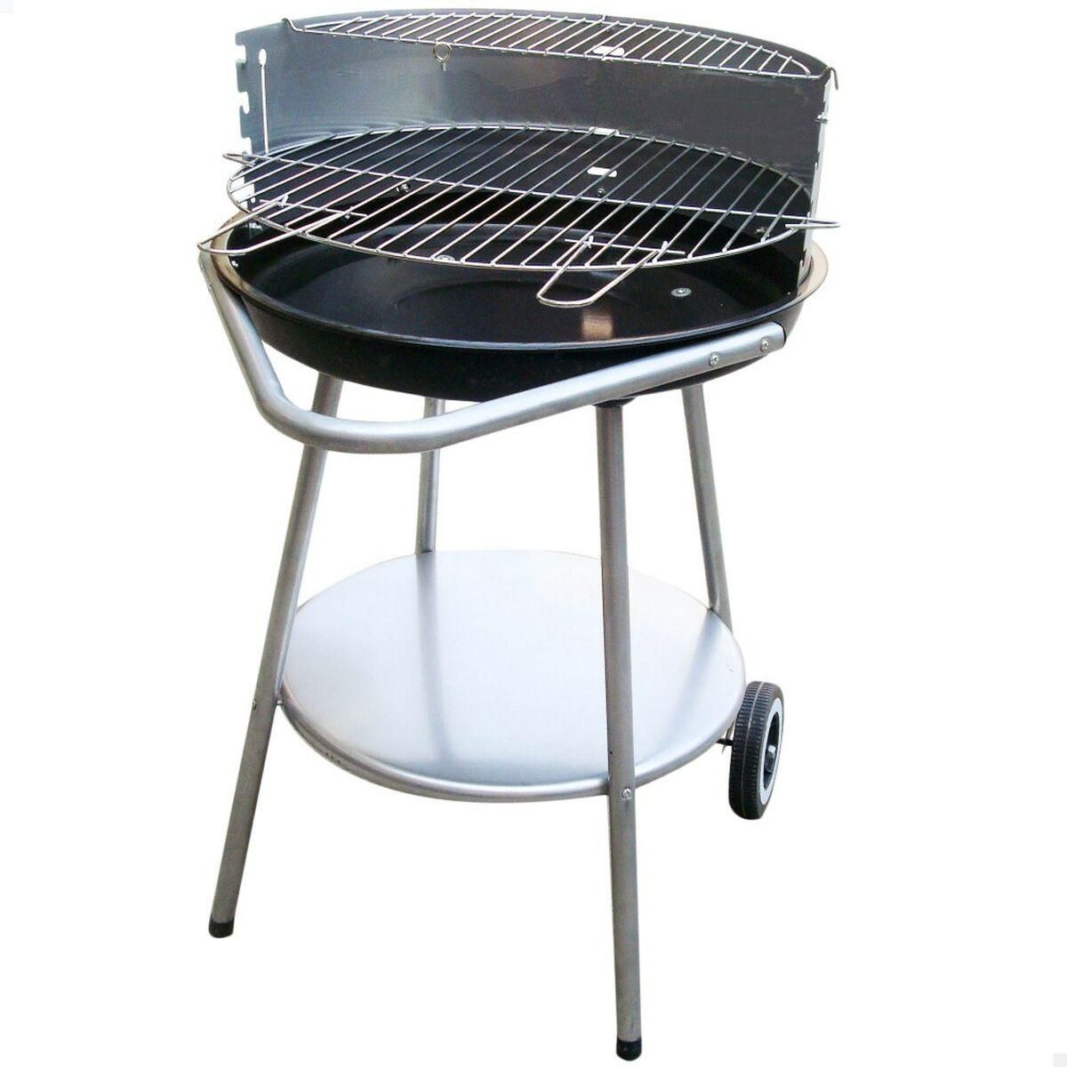 Kulgrill med hjul Aktive Emaljeret metal 51 x 82 x 51 cm Sort