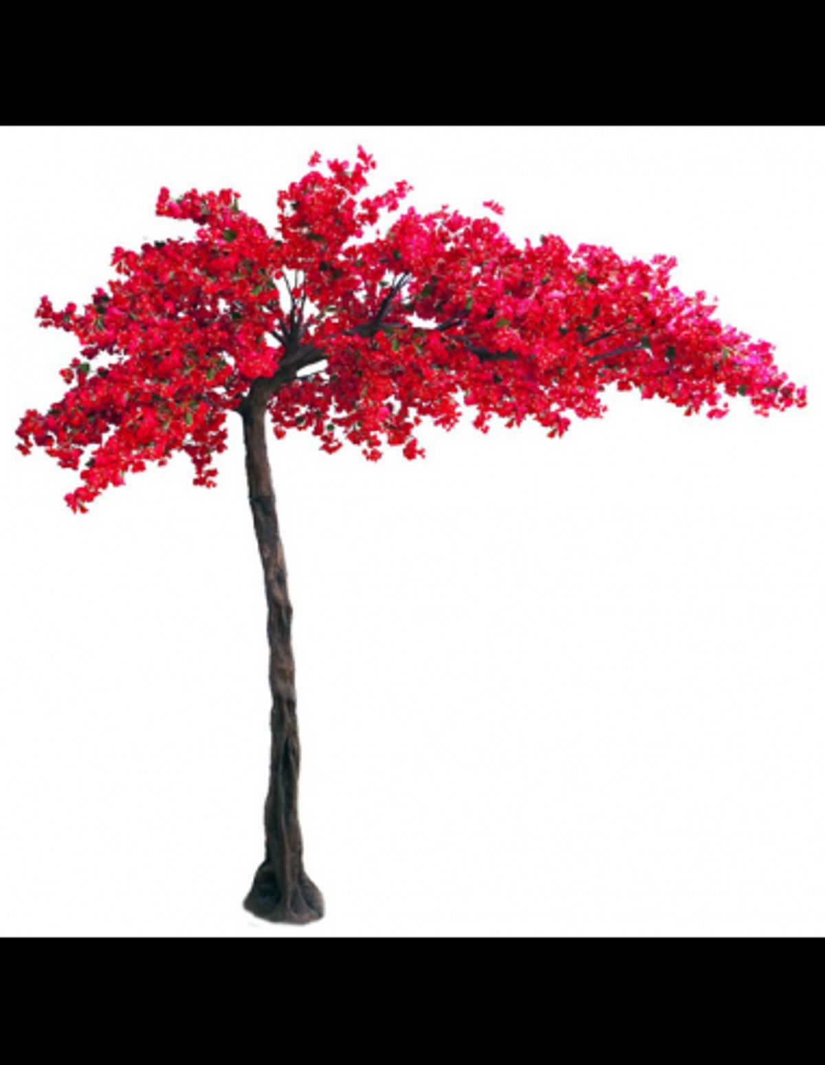 Kunstigt Bougainvillea træ H320 cm - Rød