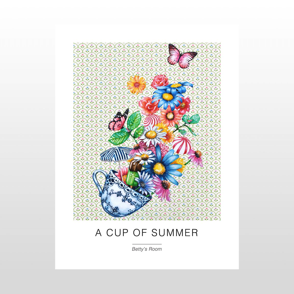 Kunstplakat "A cup of summer" 30 x 40 cm.