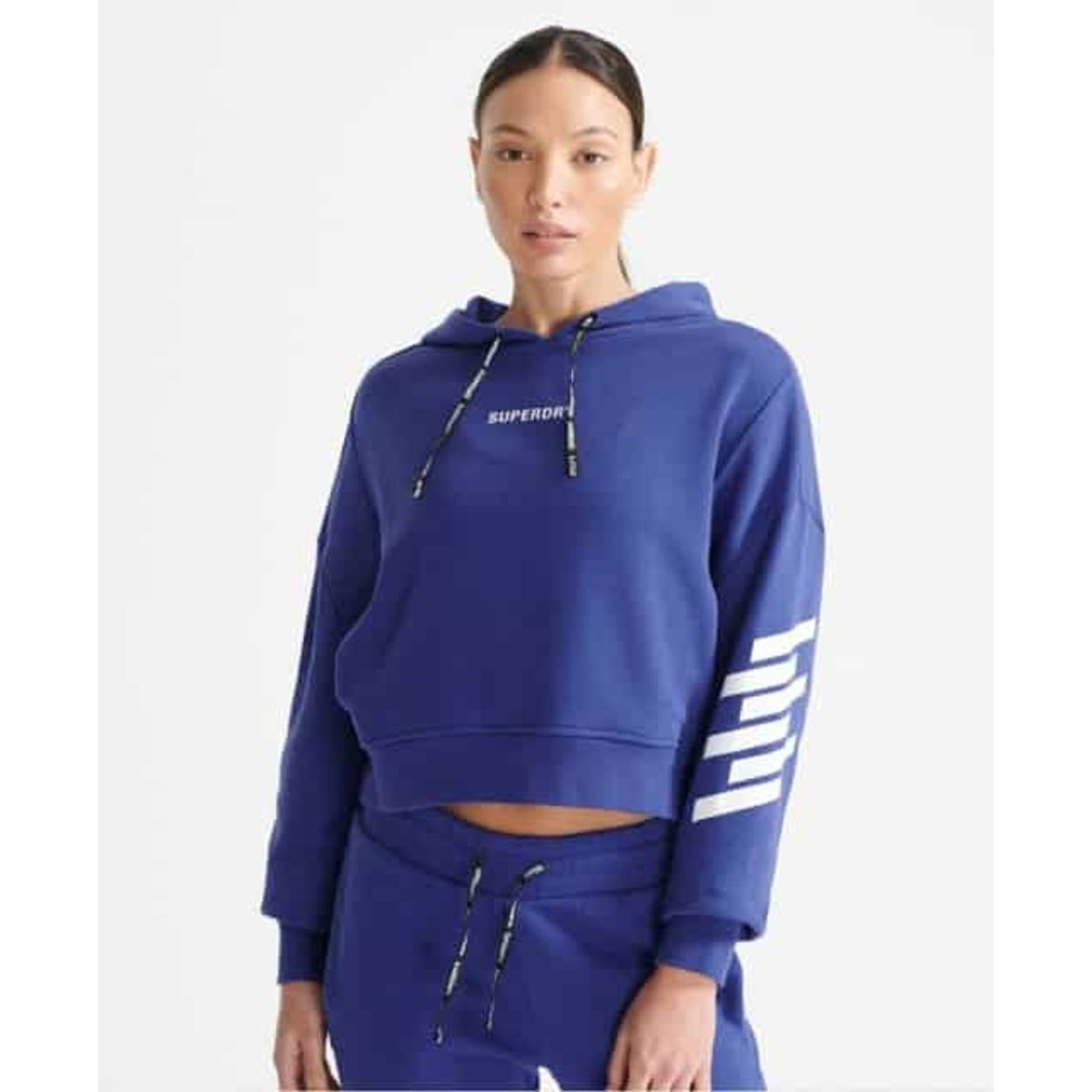 Kvinders SuperDry Sport - Train Core Hoodie - Cobalt Blue XL