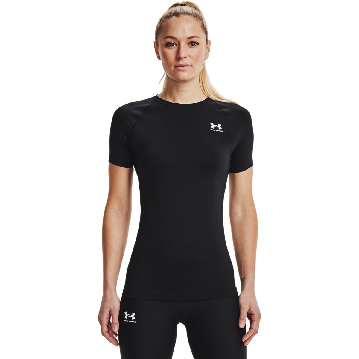 Kvinders Under Armour - Heatgear Authentics Compression SS - Black L