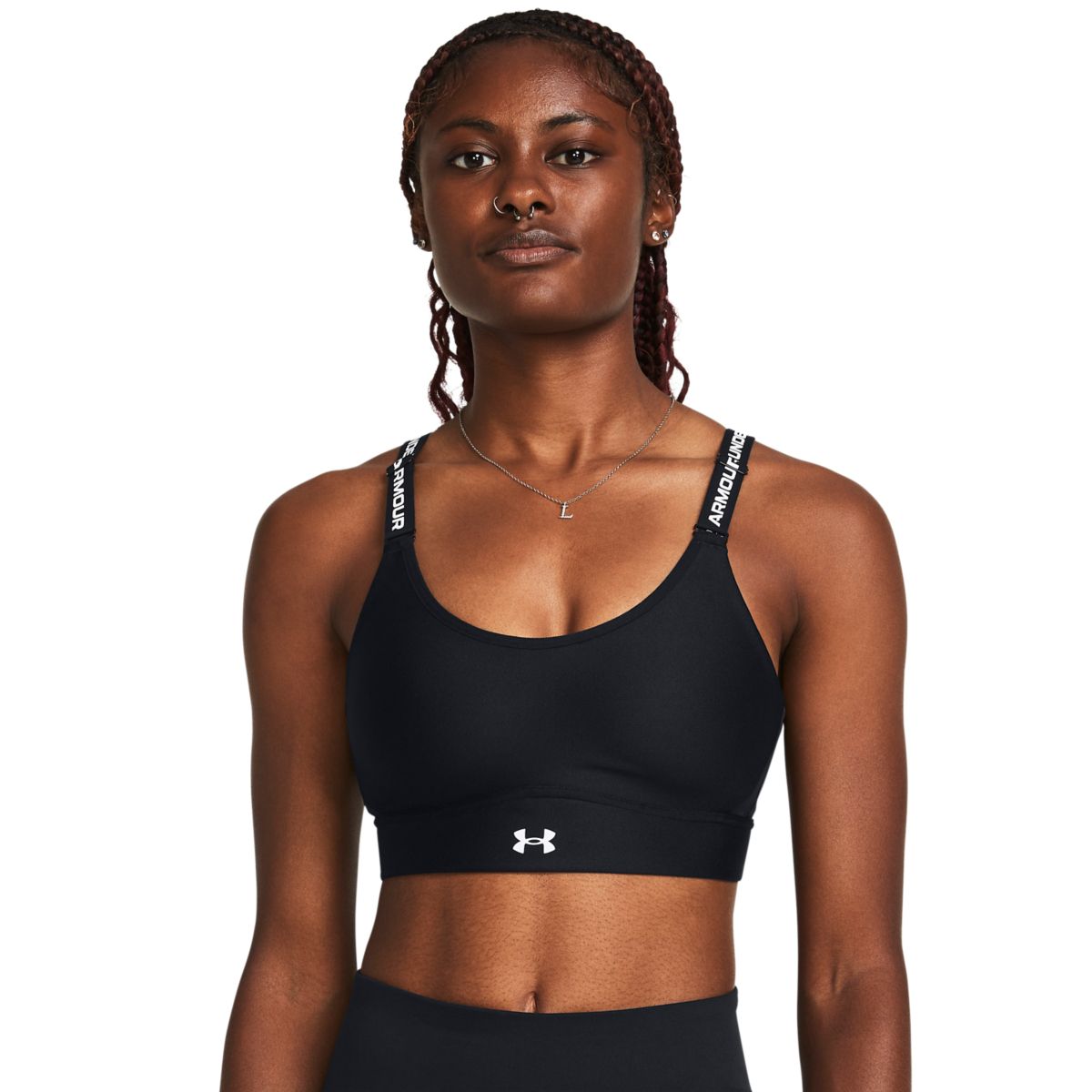 Kvinders Under Armour - Infinity 2.0 Mid Sports Bra - Black L (D - DD)