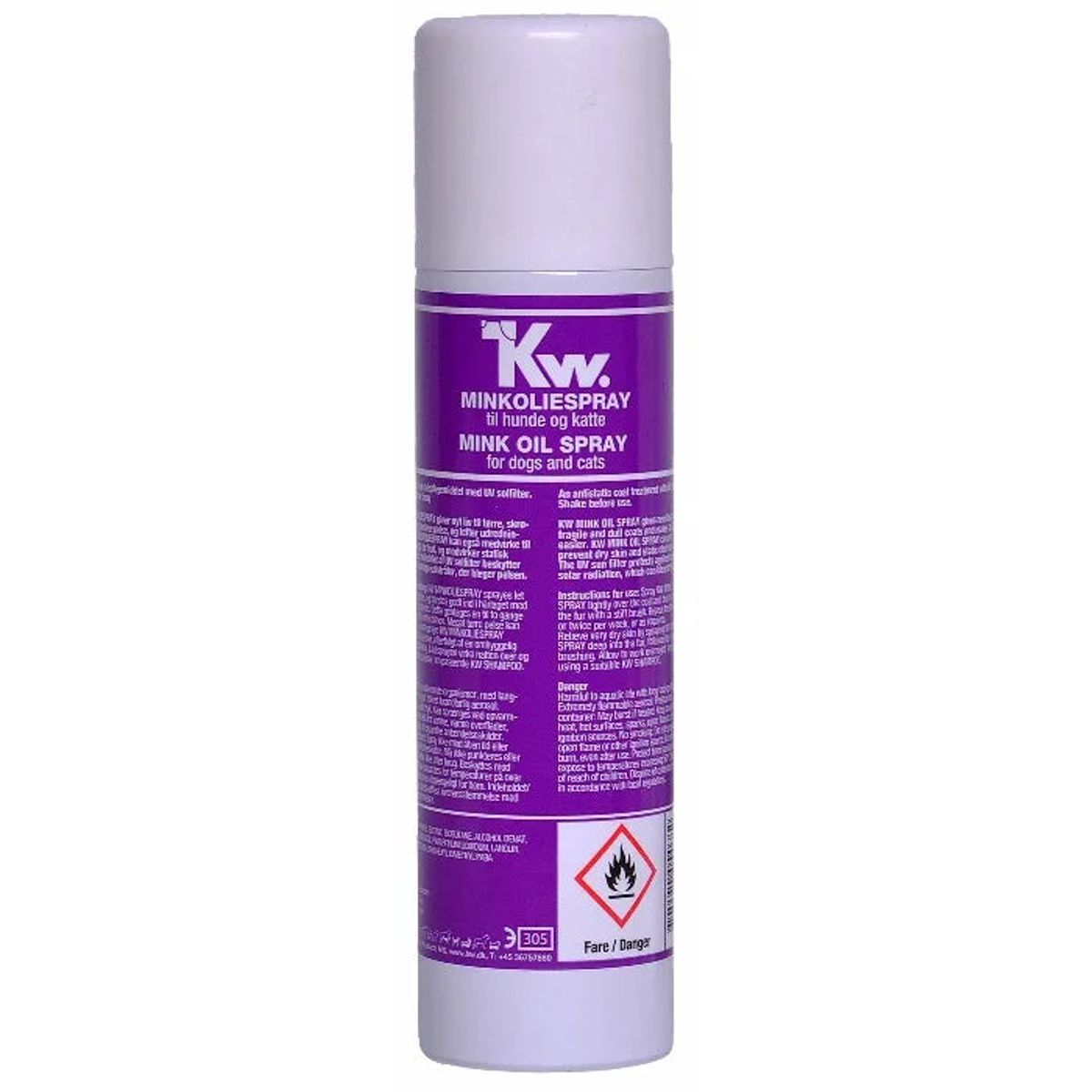 KW - KW Minkoliespray 220ml - Dog Supplies - Det Bedste til Kæledyr