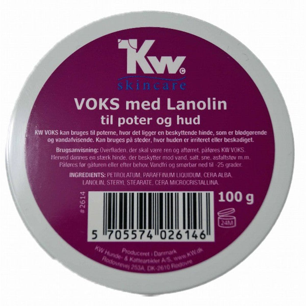 KW KW Potevoks med lanolin til poter og hud 100gDog Supplies