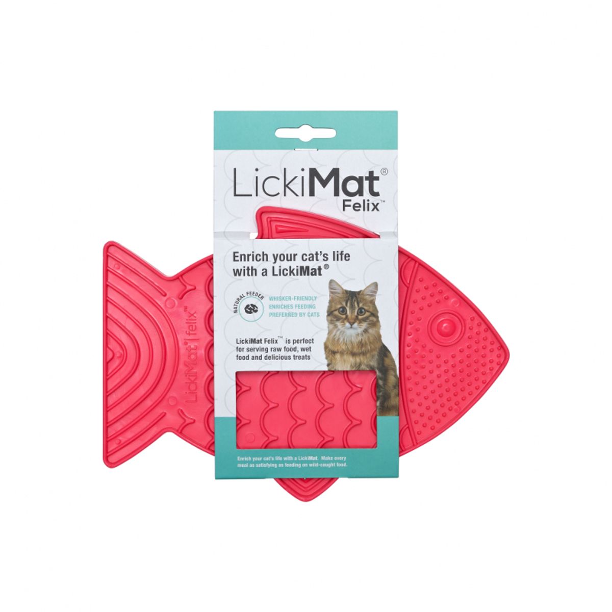 KW LickiMat Felix Kat - 20cm - Pink