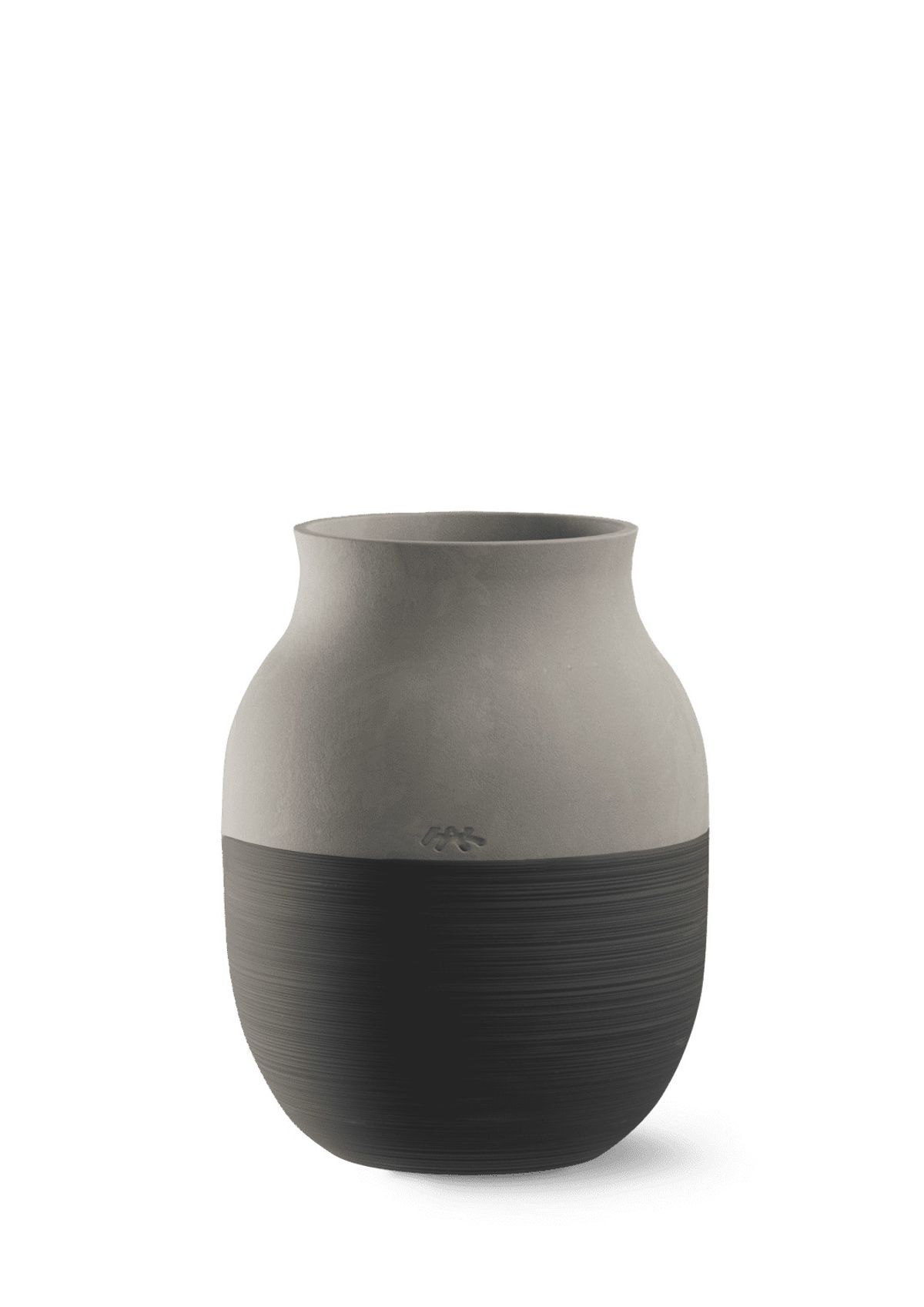 Kähler - Omaggio Circulare Vase H20 cm antracitgrå