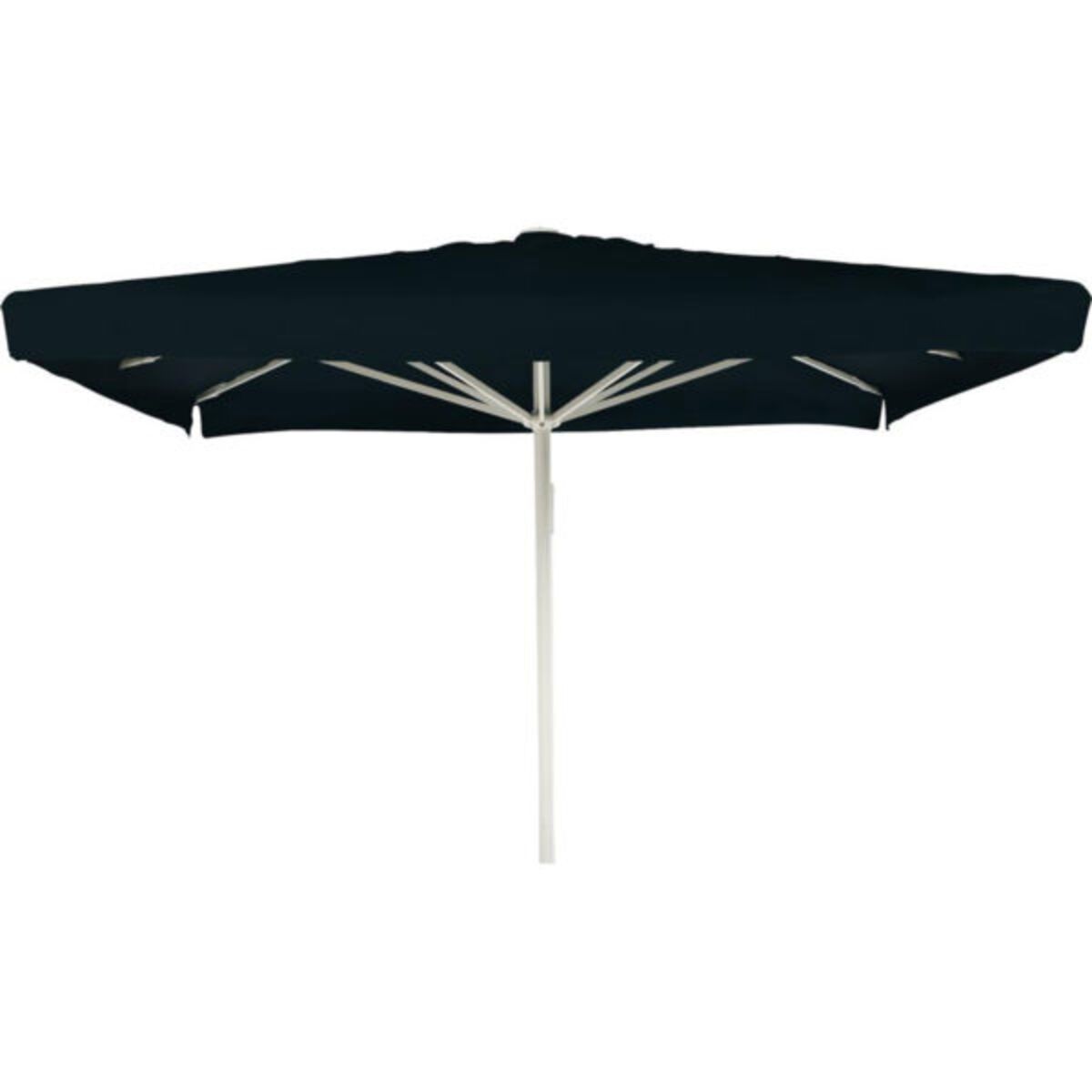 Kæmpeparasol 4x4m m/frisekant - Sort