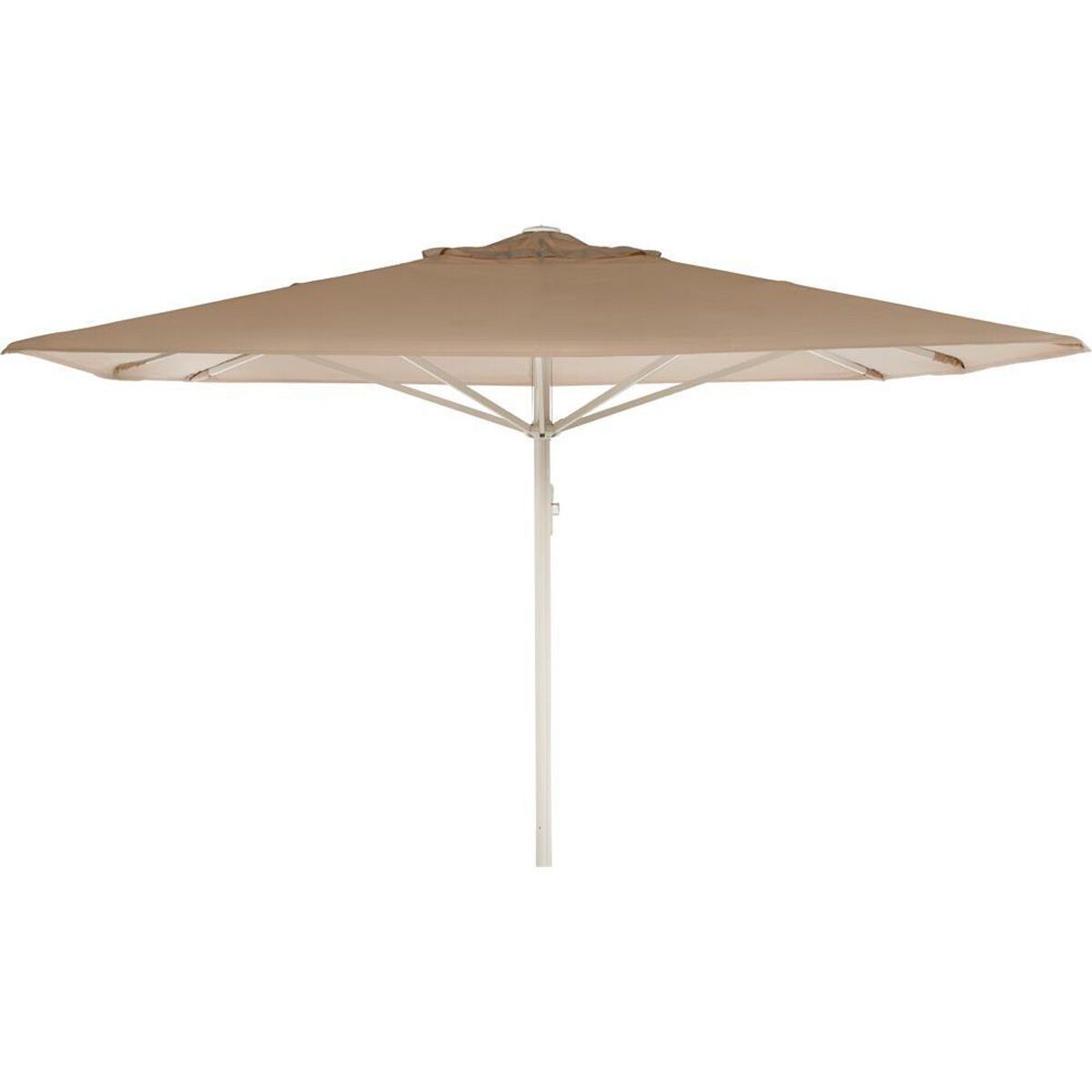 Kæmpeparasol 4x4m polyester u/friskekant - Beige