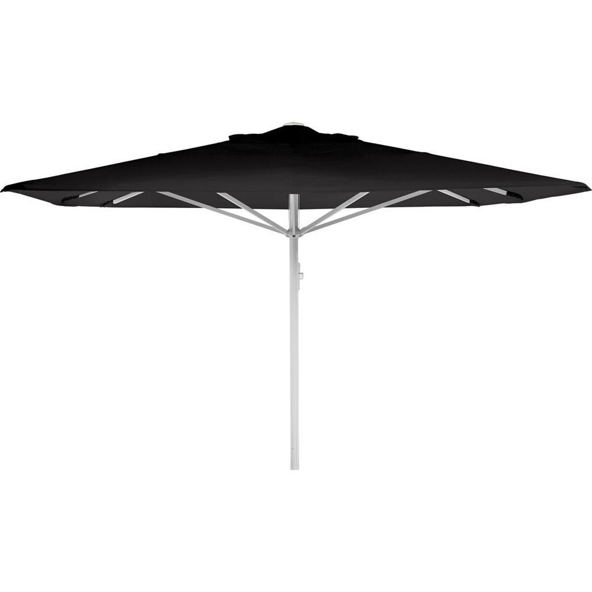 Kæmpeparasol 4x4m polyester u/friskekant - Sort