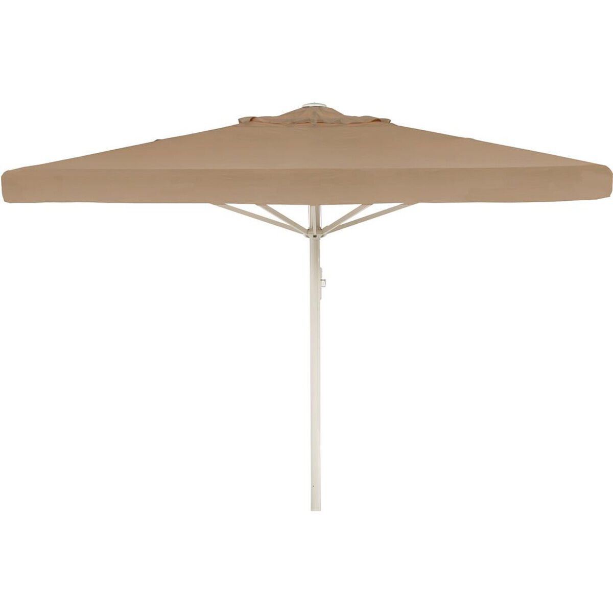 Kæmpeparasol 5x5m polyester m/frisekant - Beige