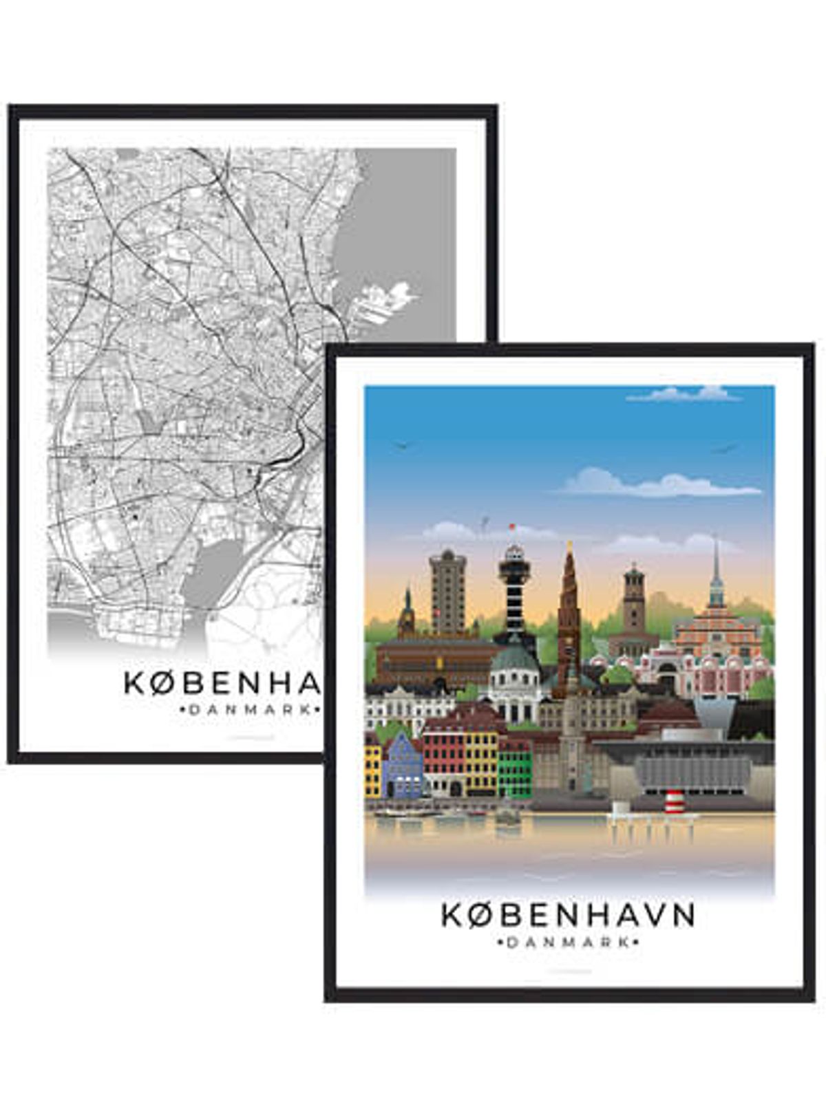 København byplakatsæt (Størrelse: L - 50x70cm (B2))