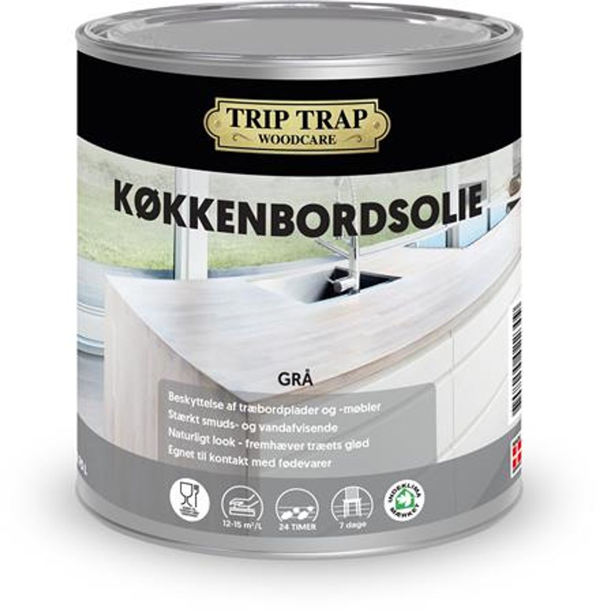 Køkkenbordsolie 0,75L Grå