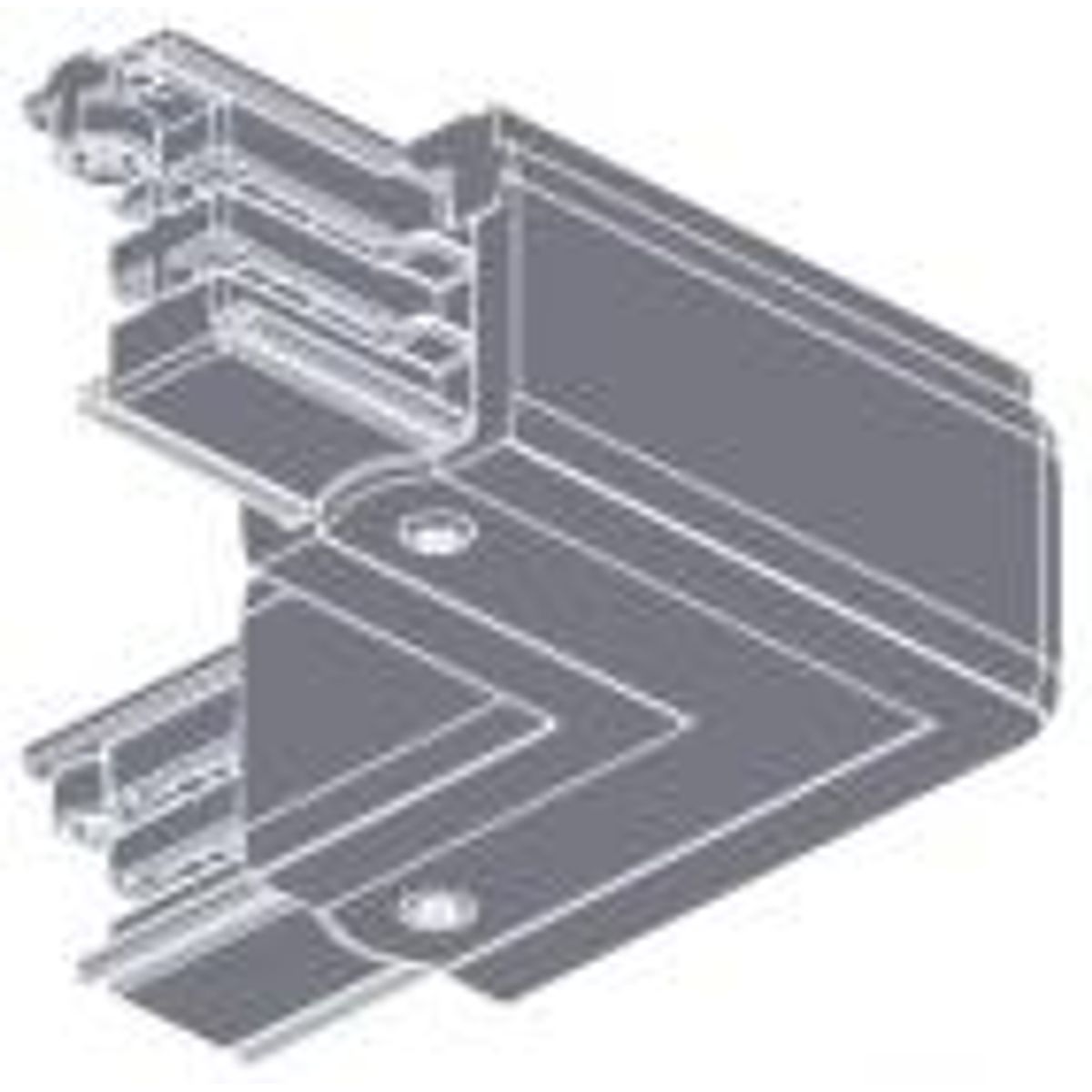 L-Stykke DALI 3-F 90GR. Højre Grå