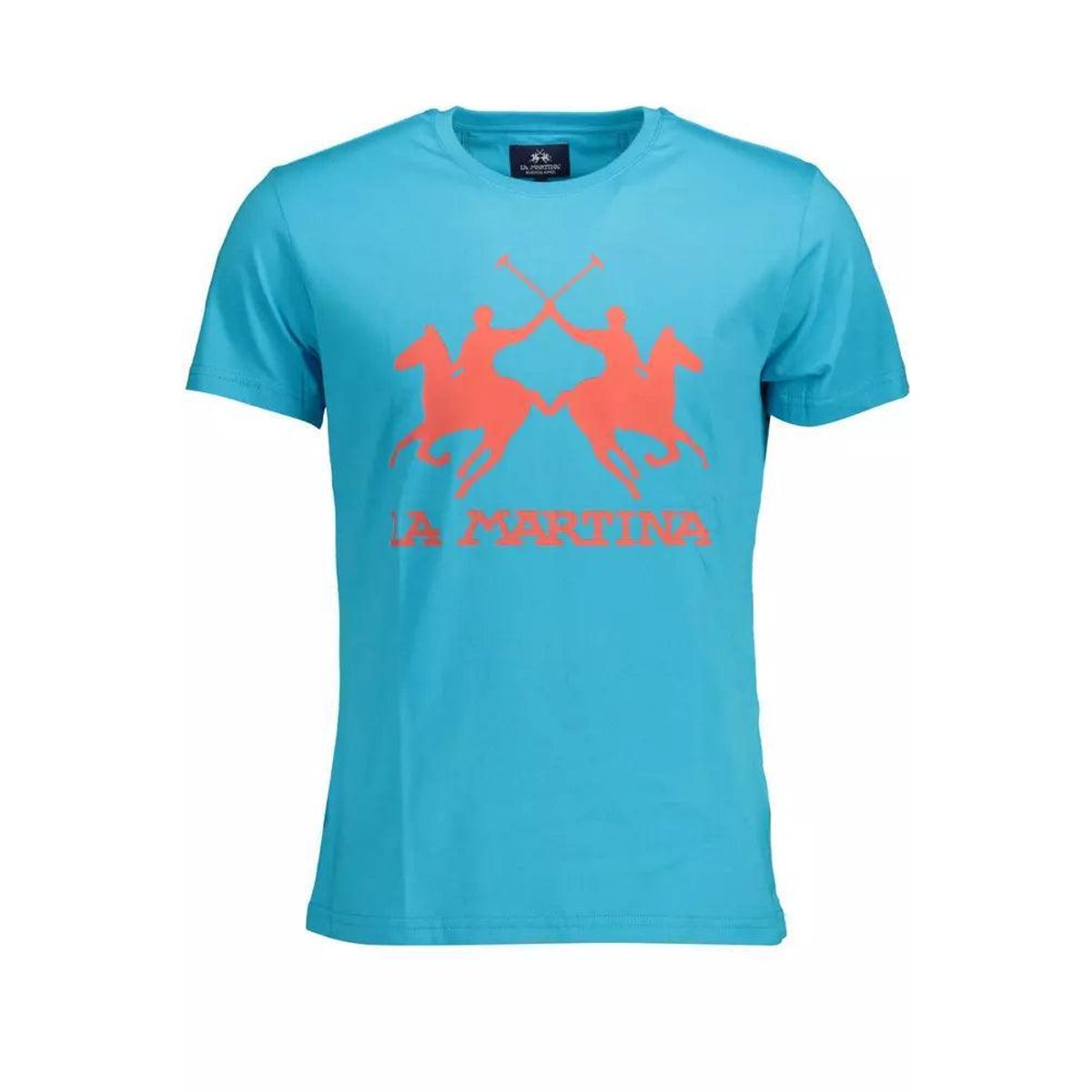 La Martina Blue Cotton Men T-Shirt