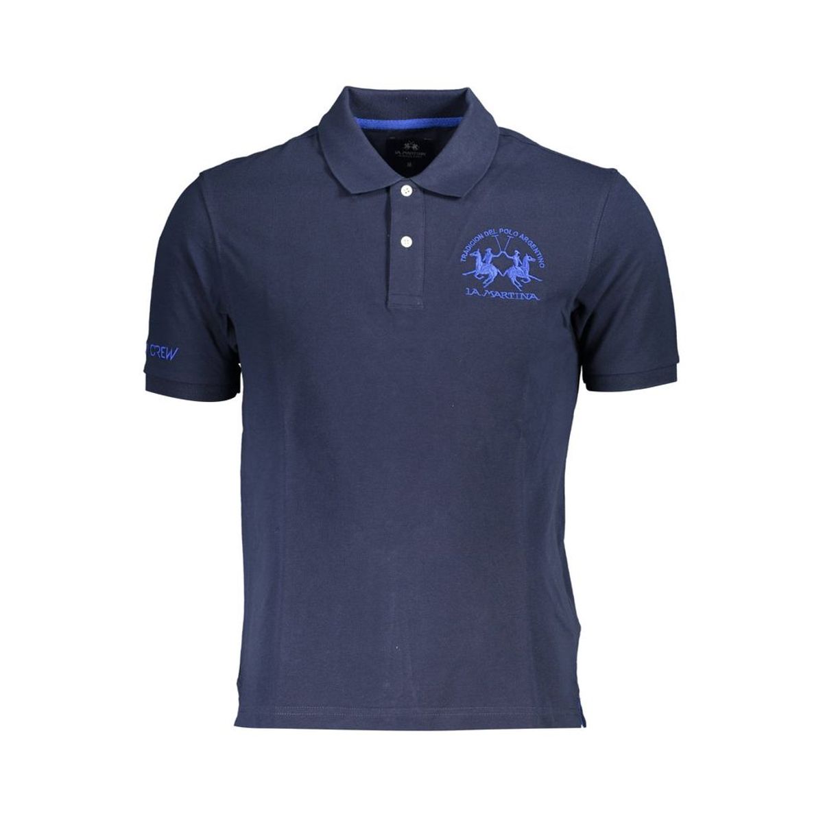 La Martina Blue Cotton Mens Polo Shirt