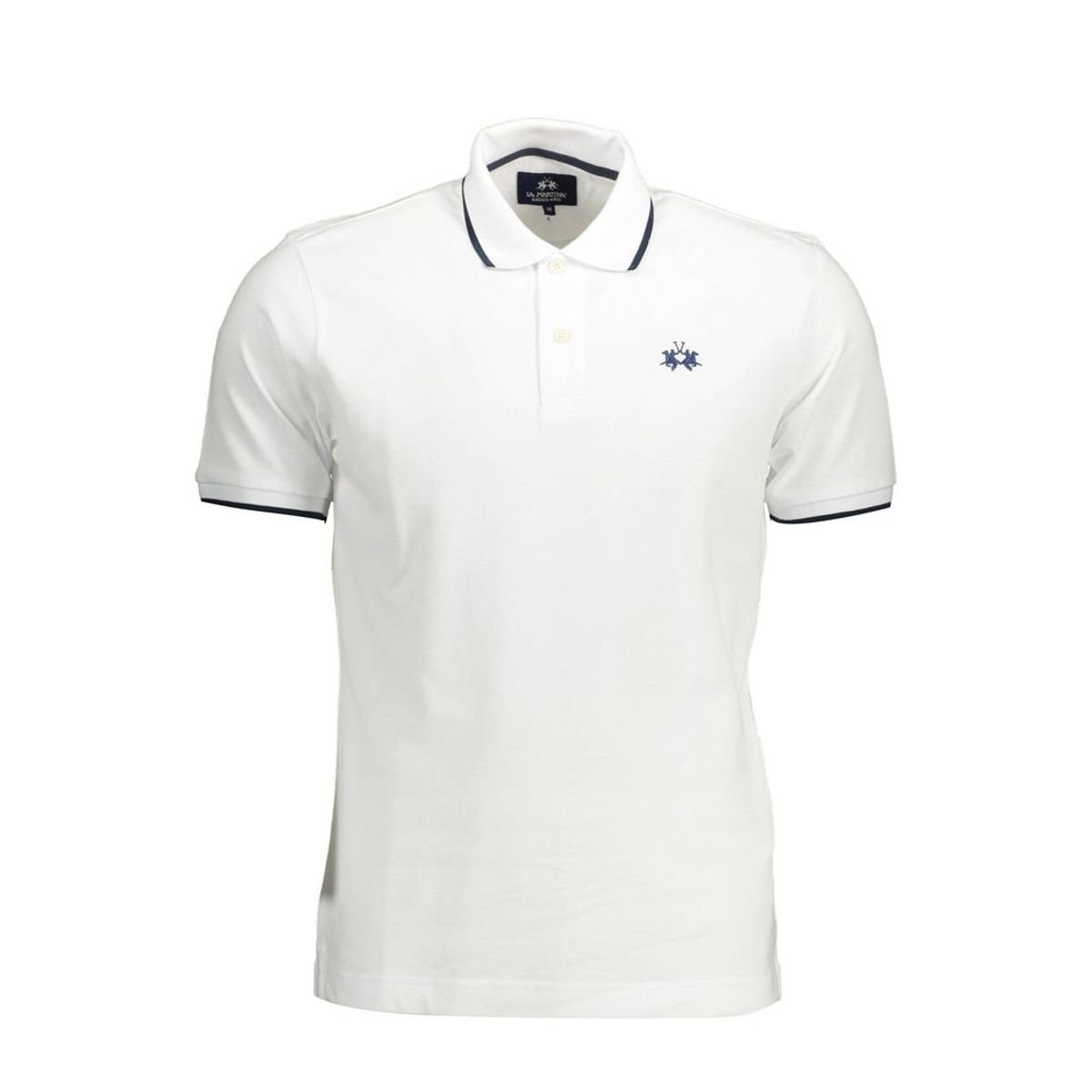 La Martina Hvid Bomuld Polo Shirt