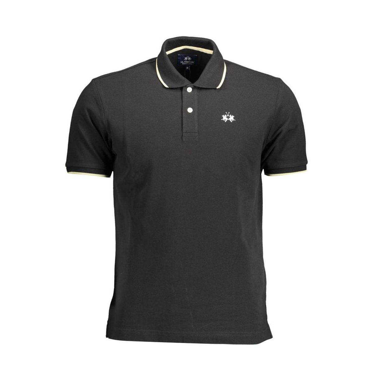 La Martina Sort Bomuld Polo Shirt