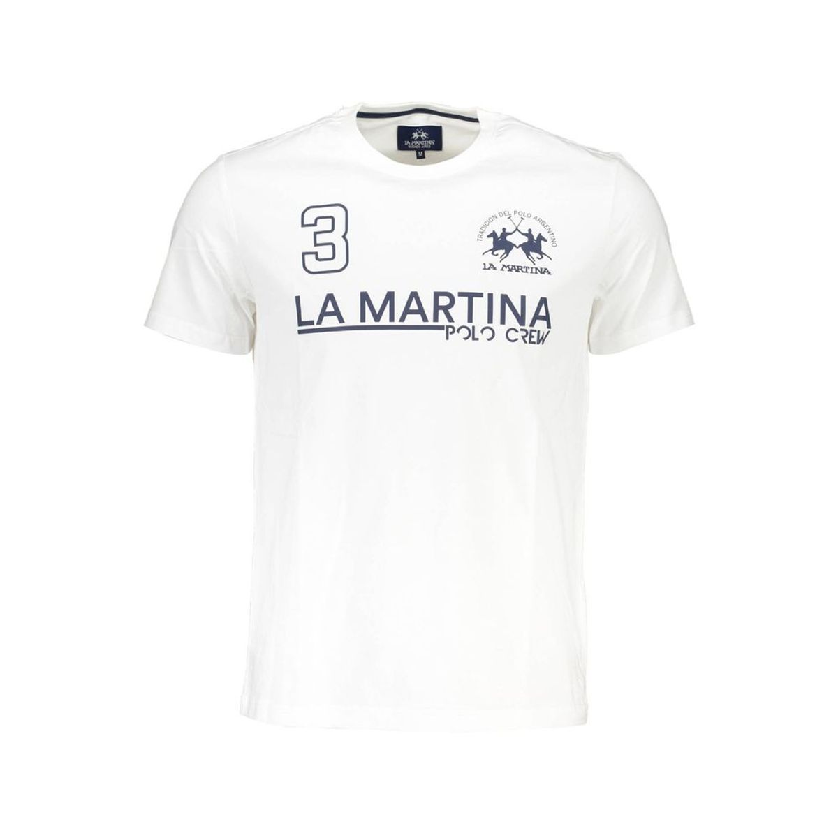 La Martina White Cotton Herre T-Shirt