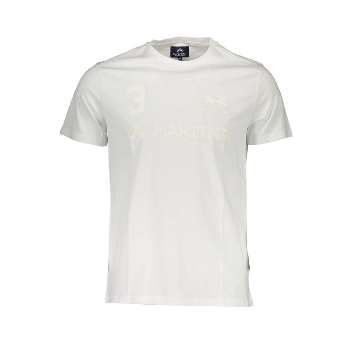 La Martina White Cotton Men T-Shirt